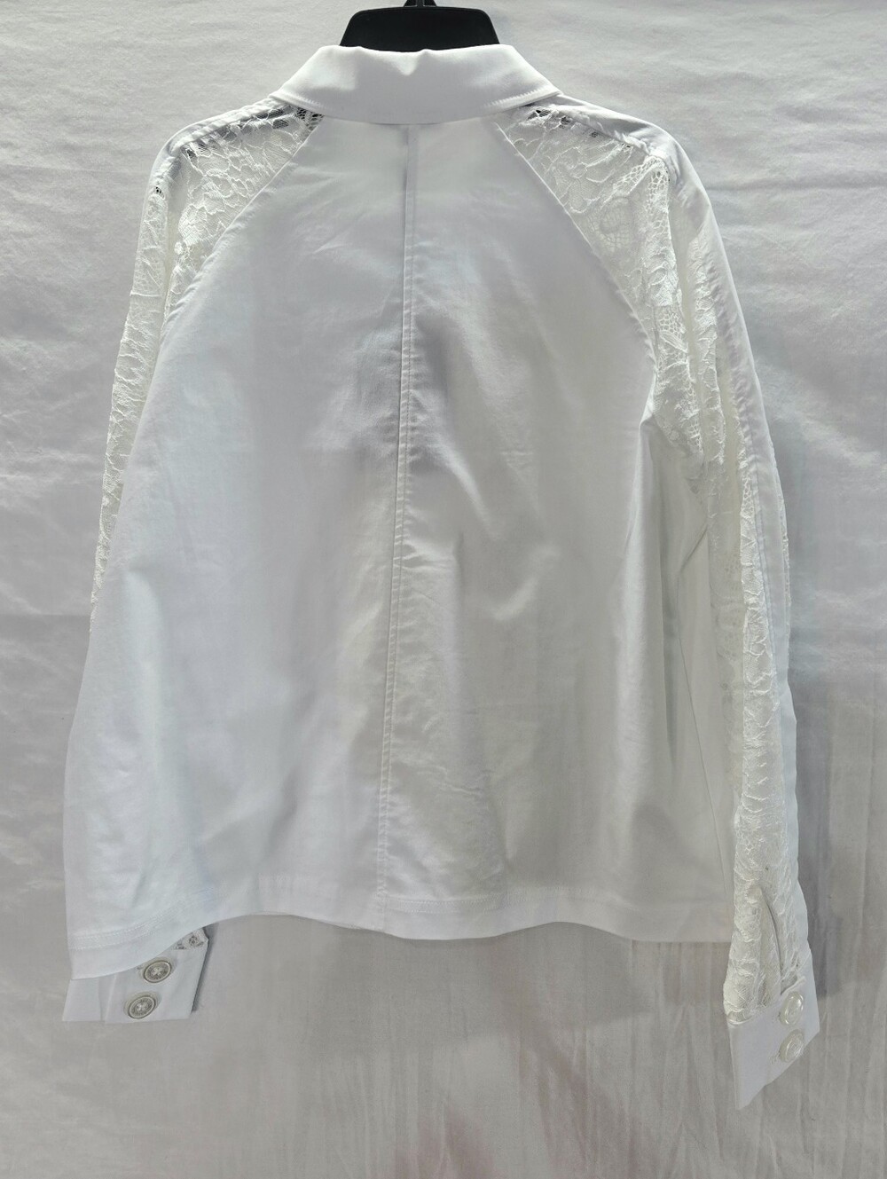 Anatomie Sutton Women's Size Medium Lace Sleeve Trucker Jacket New - Picture 2 of 5